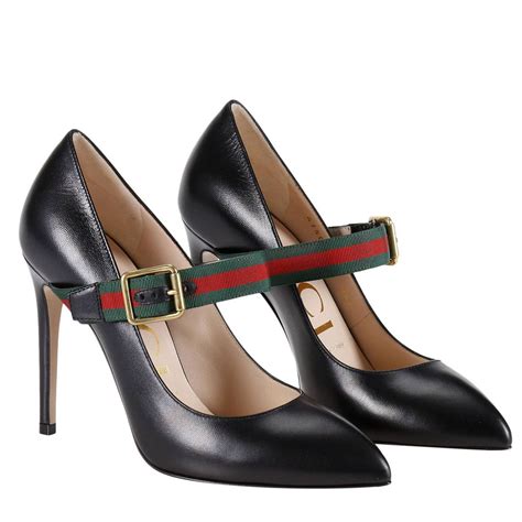 gucci high heels black|gucci block heel pumps.